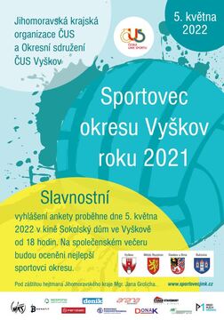 Slavnostní vyhlášení ankety Sportovec okresu Vyškov roku 2021